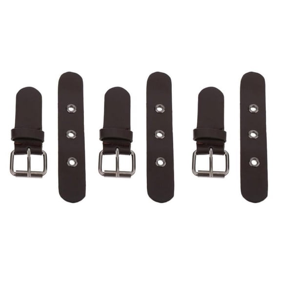 3 X PU Leather Toggle Clasp Clouse for Coat Jacket Duffle DIY Sewing Buckle - Coffee