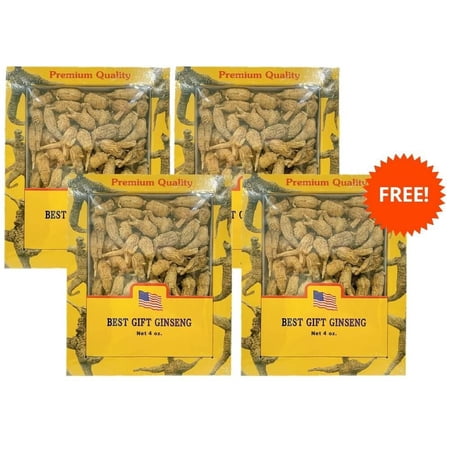 3 X Premium American Ginseng Root Small Pearl (4 oz.) + 1 Box Free
