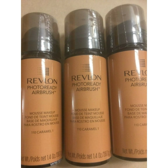 3 X Revlon PhotoReady Airbrush Mousse Makeup Foundation CARAMEL -New AND Sealed