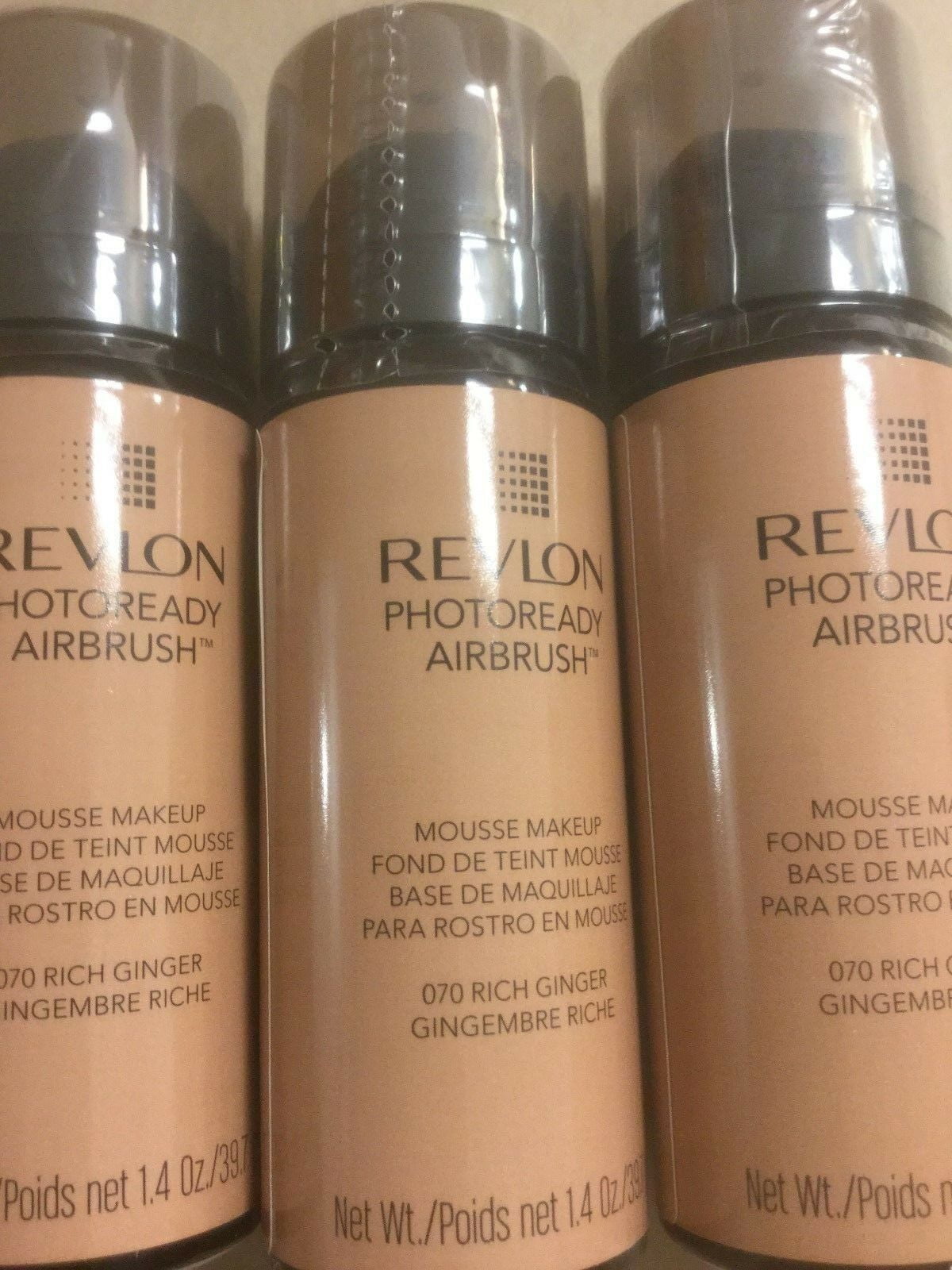 3 X Revlon PhotoReady Airbrush Mousse Makeup Foundation RICH GINGER New + Sealed
