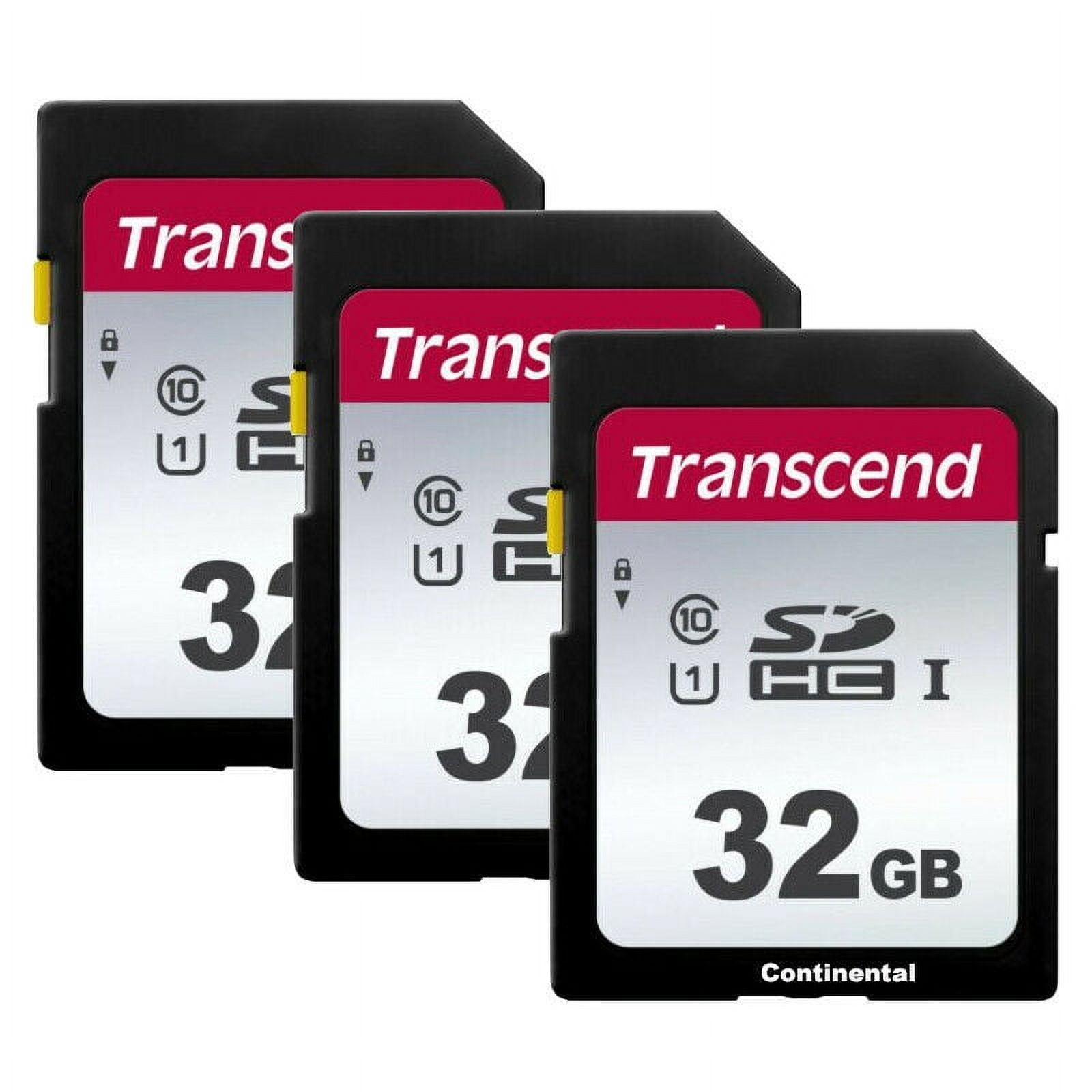 3 X Transcend SDHC 32GB  Memory Card