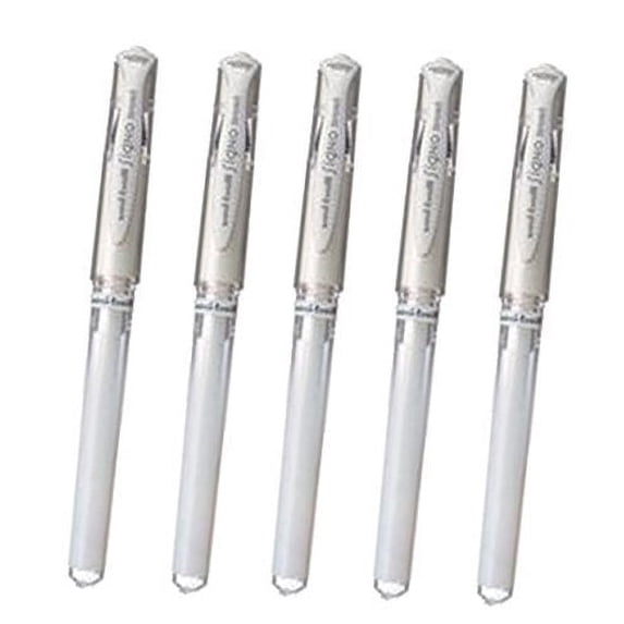 3 X Uni-Ball Signo Broad Point Gel Impact Pen White Ink-1.0mm / Total 15 Pens