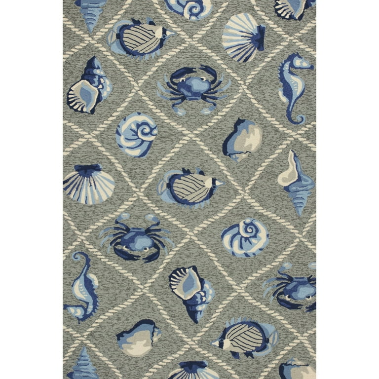 8'X11' Grey Denim Machine Woven Uv Treated Bordered Indoor Outdoor Area Rug 8'X11' Grey Denim Machine Woven Uv Treated Bordered Indoor Outdoor Area Rug