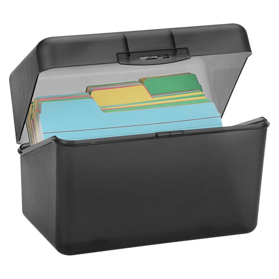 3"X5" Index Card Boxes,Plastic Card Holders,Business Cards Organizers,Recipe Box,Notecard Organizer,Flash Cards Holder Box for Office Kitchen,Index Card Holder Notecard Box Recipe Card Box(1Pc)
