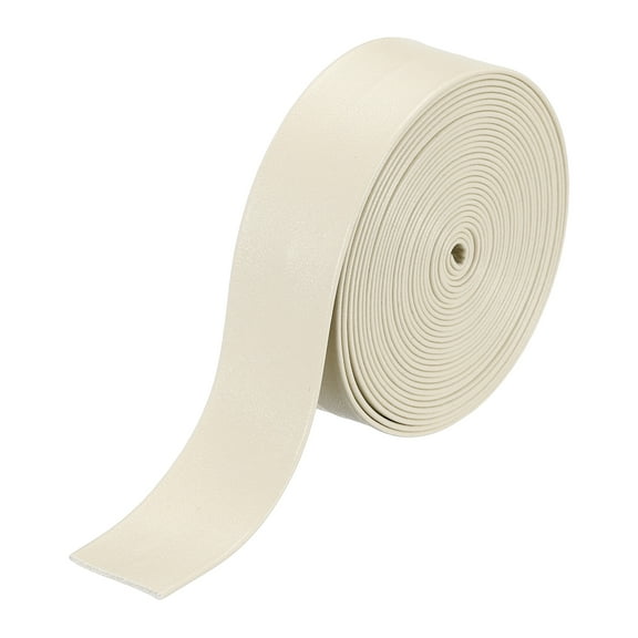 3 Yard 20mm PU Faux Leather Strips, Fold Over Leather Strap Roll Double Sided Faux Supplies for DIY Craft Projects, Beige