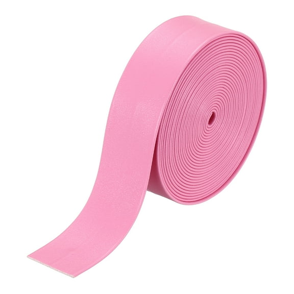 3 Yard 20mm PU Faux Leather Strips, Fold Over Leather Strap Roll Double Sided Faux Supplies for DIY Craft Projects, Pink
