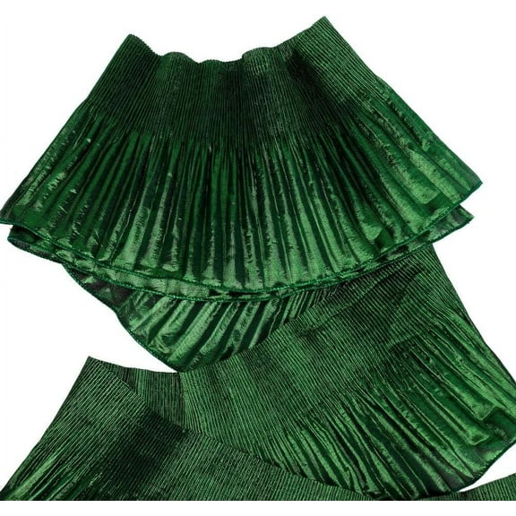 3 Yard 3D Gradient Pleated Ruffle Lace Trim 6.1inch Wide Dark Slate Gray Ruffle Pleated Chiffon Trim Decorative Ruffled Ombre Lace Tulle Ruffle Lace Trim for Bridal Wedding Sewing Craft