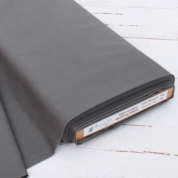 3 Yard Cut ThreadArt Premium Cotton Quilting Fabric - Charcoal- 44" Width - 100% Cotton - Quilting, Sewing, Crafts