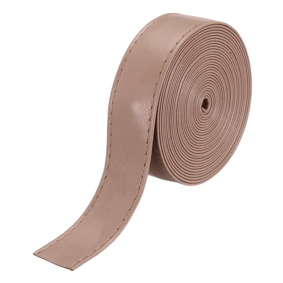 3 Yard Double Sided PU Leather Strap, 0.79 Inches Wide Flat Leather Strips Cord String, Leather Pink