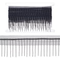 thumbnail image 1 of 3 Yards/2.7m Beaded Fringe Trim Black Lace Trims 2.8 Inch Wide Round Beaded Fringe Trim Polyester Bead Tassel Trim for Wedding Bridal DIY Sewing Crafts Home Decor Clothing Decoration White, 1 of 5