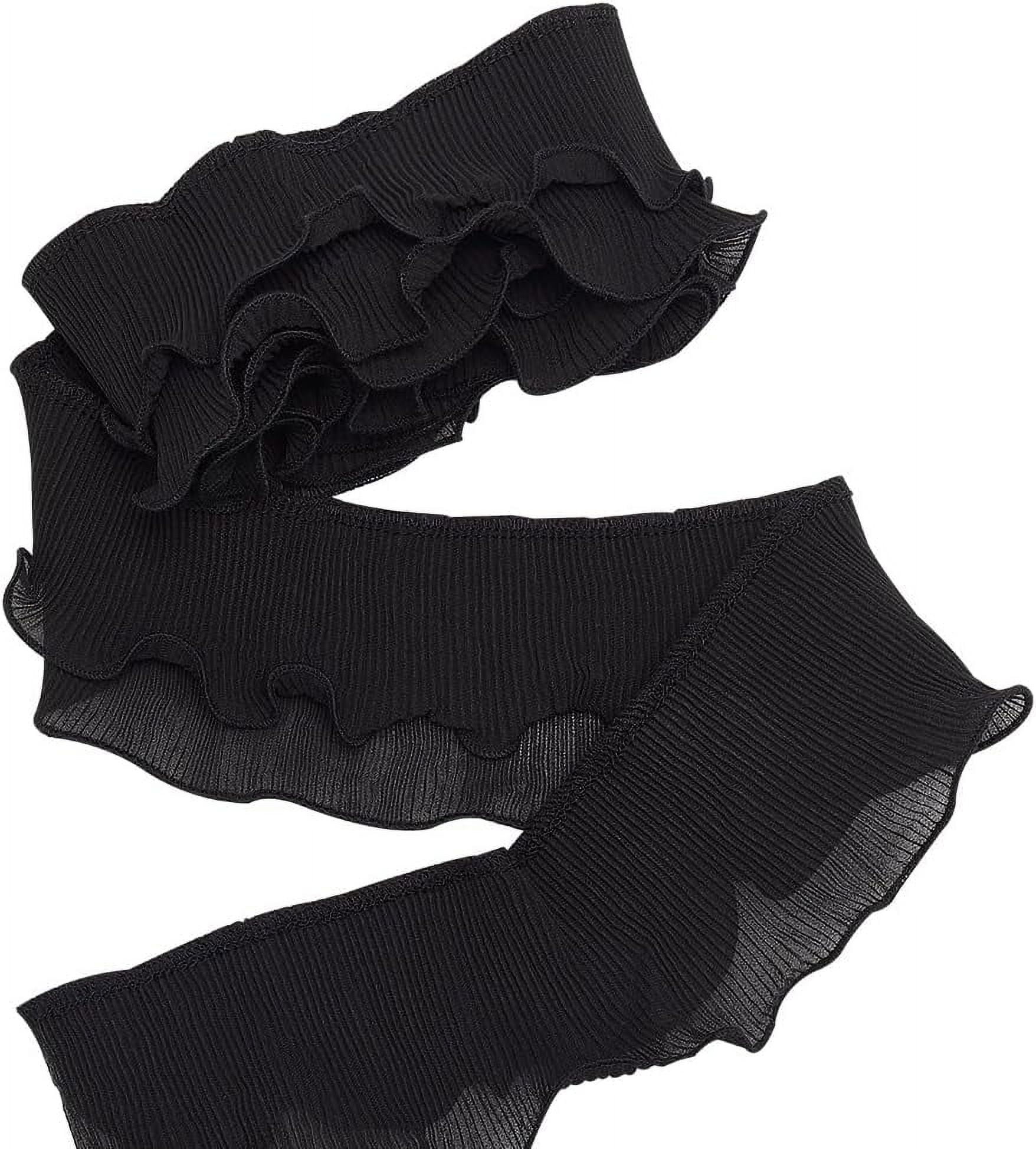 Historial Ruffle Trim 3 Yards 2-Layer Pleated Chiffon Lace Ruffle Trim 3-3/8