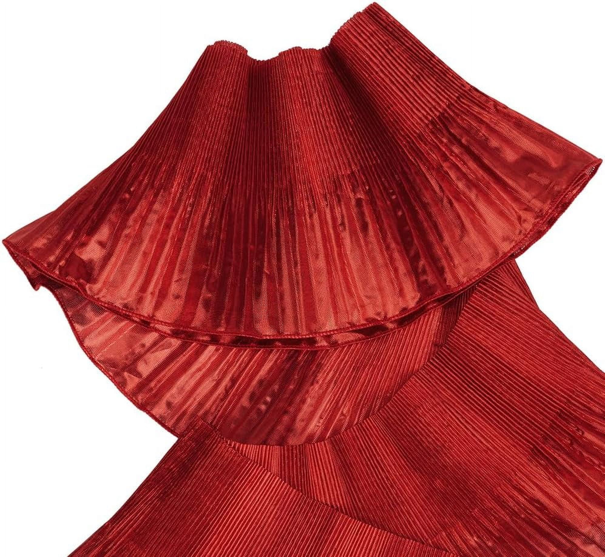 3 Yards 3D Gradient Pleated Ruffle Lace Trim 6.1inch Wide Red Ruffle ...
