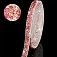 thumbnail image 1 of 3 Yards Crystal Rhinestone Ribbon,Resin Diamond Ribbons for Crafts,Bling Rhinestone Ribbon,Topboutique Self Adhesive Diamond Ribbon for Wedding Decor and Birthday Cakes,0.4 Inch,Light Rose Red, 1 of 6