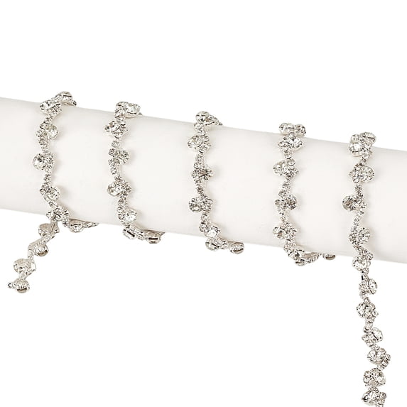 3 Yards Glass Rhinestone Chains with Brass Findings Garland Strands For ...