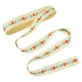 thumbnail image 1 of 3 Yards Jacquard Ribbon Trim, 0.71 Inch Floral Embroidered Ribbon for Sewing DIY Clothing Bowknot Bag Gift Wrap, Beige, 1 of 7