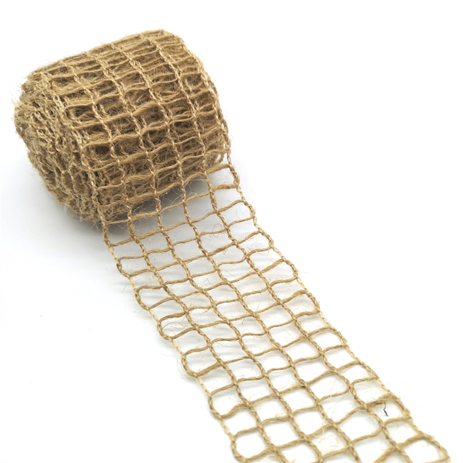Borelap Rope 3 Yards Natural Jute Burlap Hessian Jute Ribbon Twine Flower Pattern ...