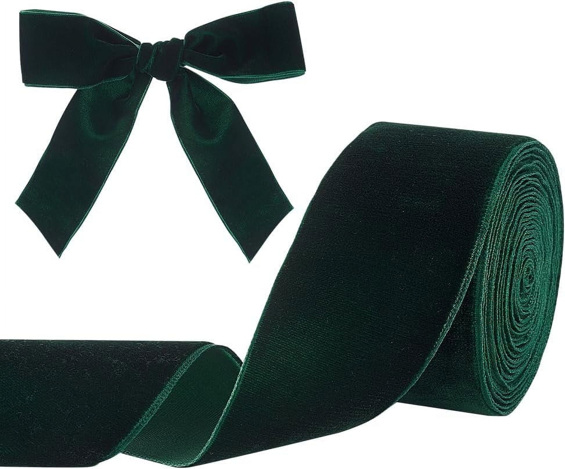 Zeyune 2 Rolls Velvet Ribbon - 3/8 Inch Width 40 Yards Total For Gift Wrapping & Crafts