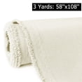 thumbnail image 1 of 3 Yards Waterproof Canvas Fabric 600D Home Decor Fabric 58" Width UV Heat Resistant Heavy Duty Marine Fabric by the Yard, Ivory, 1 of 7