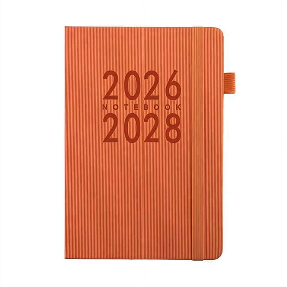 3-Year Monthly Planner Calendar 2026-2028-January To December,Softcover with Elastic Pen Holder, Diary Writing Minimalist Design-Orange