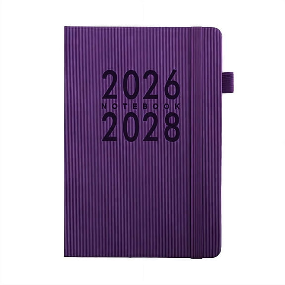 3-Year Monthly Planner Calendar 2026-2028-January To December,Softcover with Elastic Pen Holder, Diary Writing Minimalist Design-Purple