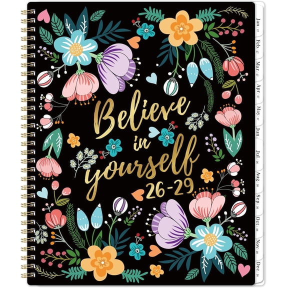 3 Year Monthly Planner Calendar, July 2026 - June 2029, 9" x 11" with 36-Month Tabs and Inner Pocket for Long-Term Planning