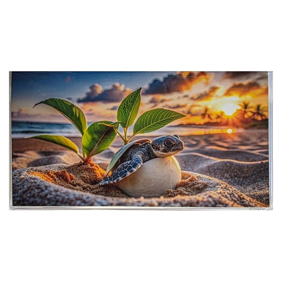 3 Year USA Made Turtle Beach 2026 2027 2028 Pocket Calendar Planner with Note Pad