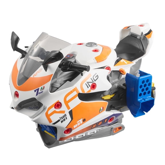 3+ Years Motorcycle Toy Set, 25Pcs Riding Track, Mechanic Learning, Lights Sounds