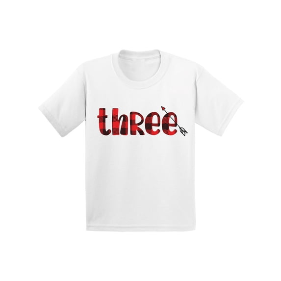 3 Years Old Kids Outfit Red Three 2T Shirts 3T Clothes 3 Years Old Baby Boy Outfit Red Three 4T 5T Tshirt Toddler Shirts for 3 Years Old Baby Girl