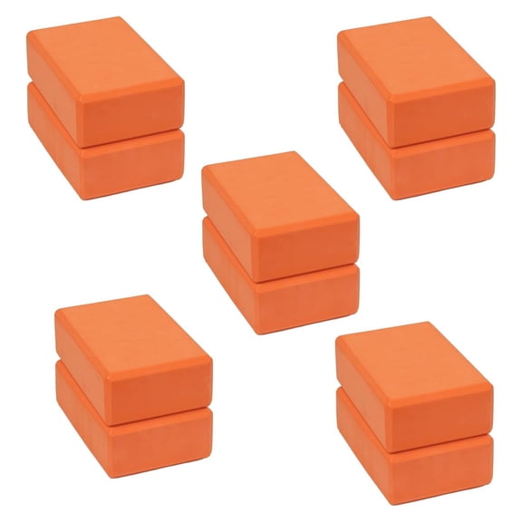 3" Yoga Block, 10 Pack Bulk Foam Yoga Blocks, Firm and Supportive Yoga Brick, Balance Foam for Stretching, Pilates, and Workout, 3" x 6" x 9"