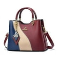 thumbnail image 1 of 3 Zippered Compartments Purses and Handbags for Women Top Handle Satchel Shoulder Ladies Bags, 1 of 4