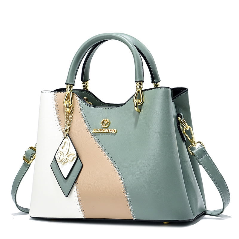 3 Zippered Compartments Purses and Handbags for Women Top Handle Satchel Shoulder Ladies Bags