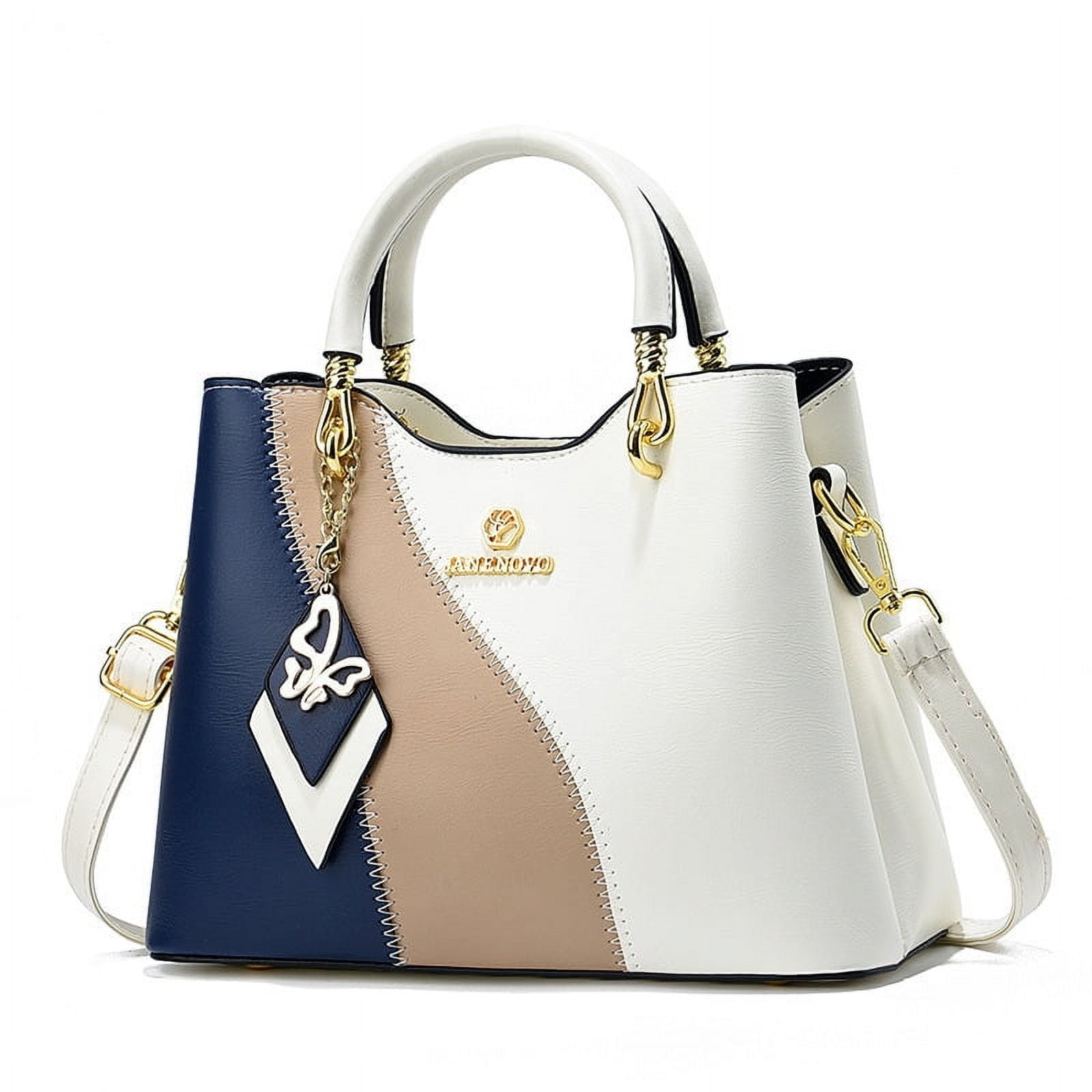3 Zippered Compartments Purses and Handbags for Women Top Handle Satchel Shoulder Ladies Bags
