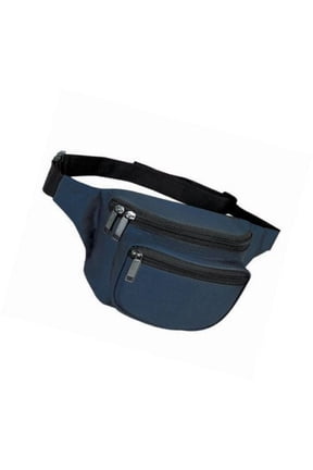fantasybag 3-zipper fanny pack-navy blue fn-03