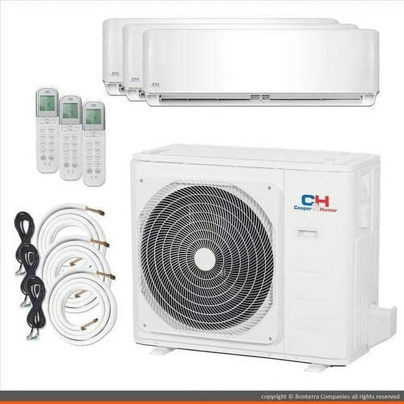 3 Zone Mini Split 9000 9000 24000 Ductless Air Conditioner Pre-Charged Tri Zone Mini Split 23 Seer