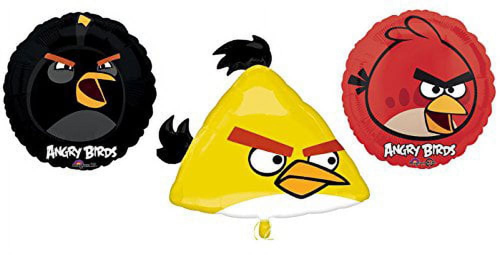 Anagram Angry Birds Mylar Balloons, Birthday Party Decorations