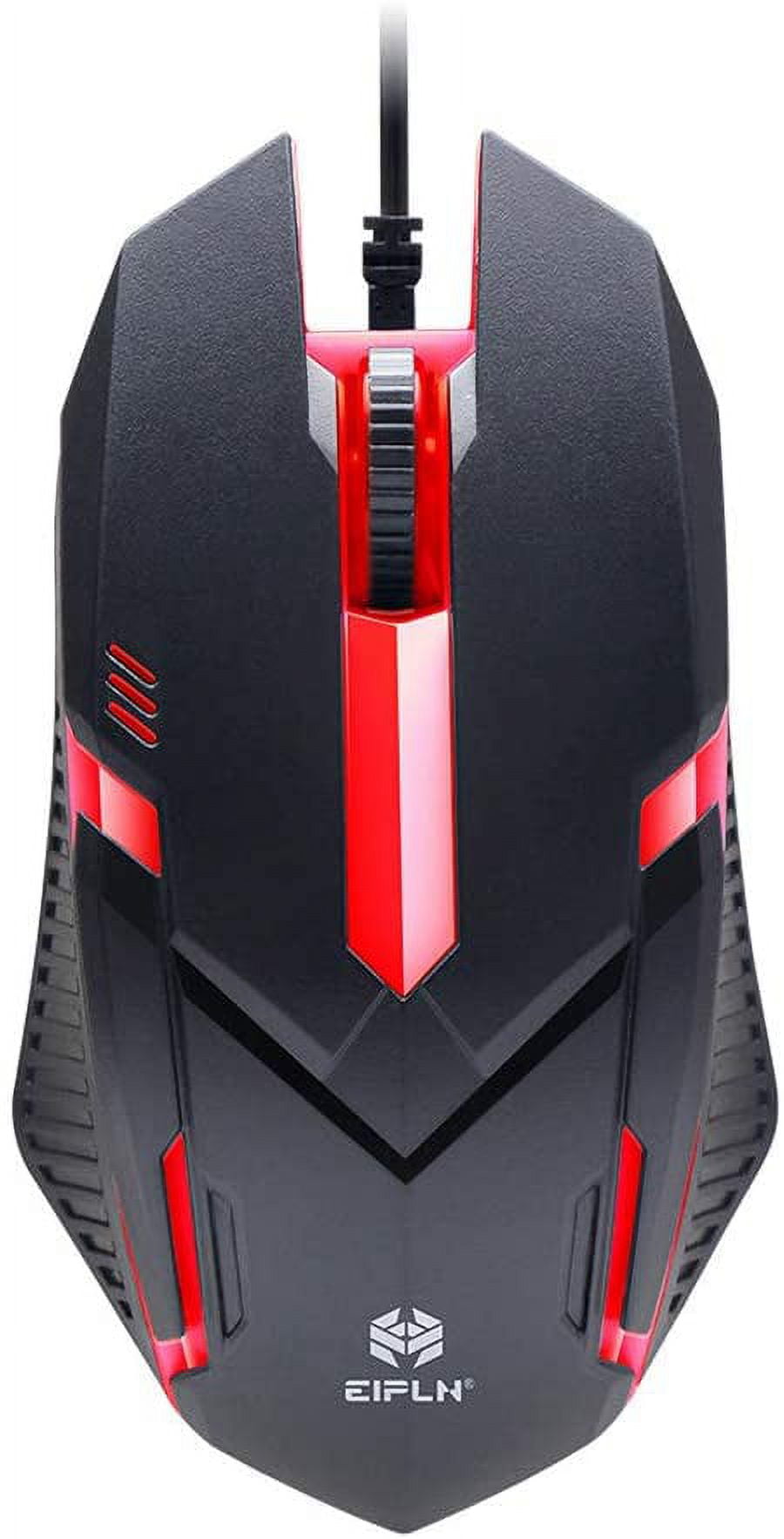 3-button PC Mouse Wired, Ergonomic USB Computer Mouse White, LED Backlit USB Gaming Mouse Computer Laptop