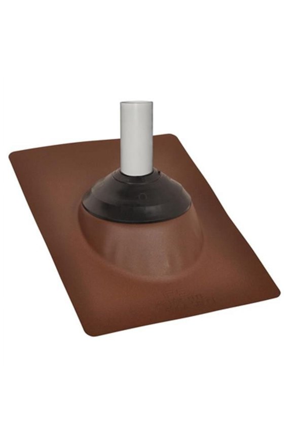 3 by 1 Galvanized Base Roof Flashing, Brown