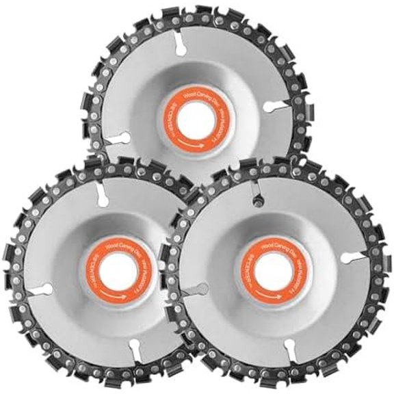 3 count 5/8 Inch Carving Disc Chain Disc for 4 Inch/ 4-1/2 Inch Angle -4 Inch 22 Carving Discs