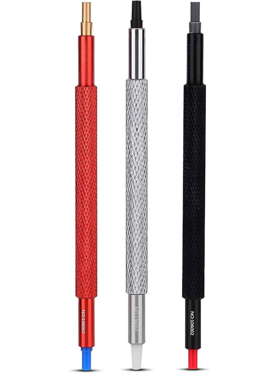 3 count 7404 Watch Hand Setting with Pin Pusher and Link , Stainless Steel Watch Repairing Tool Kit for Watchmakers, 3 Hand Pressing Tools with 5 Different Sized Holes