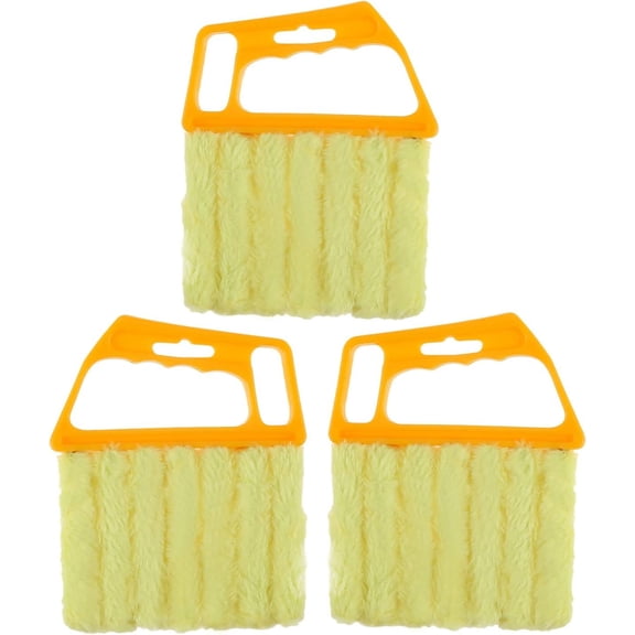 3 count Blind Cleaner Duster Tool, 7-Finger Dusting Tool for Window Venetian, Washable Mini Brush, Air Conditioner Handheld Mini Duster Brush for Blinds Dust Dirt