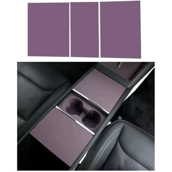 3 count Center Console Wrap for Model Y Juniper 2025 2026 and Model 3 Highland 2024 2025 Anti Slip Pad Protector Mats Liner Panel Stickers ()