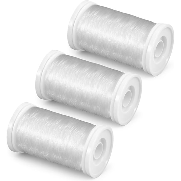 3 count Clear Invisible Nylon Sewing Thread, Monofilament 200m Invisible String for Beading Sewing Quilting Decorations DIY (0.15mm)