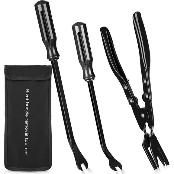 3 count Clip ,Clip Pliers Fastener Remover, Trim Rivet Removal Tool for Automotive Door Panel,Upholstery,Dashboard Black