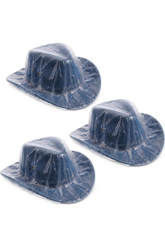 3 count Cowboy Hat Cover, Transparent Cowboy Hat Rain Cover Unisex Cowboys Hats Covers for Dust Hats Protector for Storage