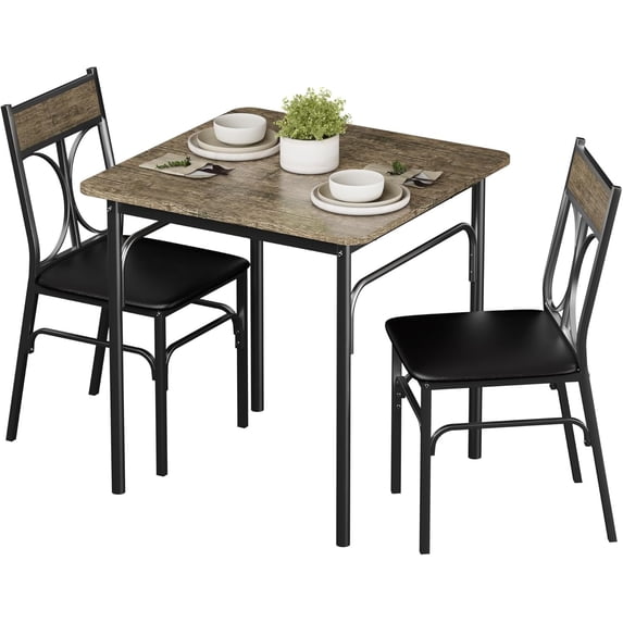 3 count Dining Table Set for 2, Kitchen Table Set with 2 Chairs for ...