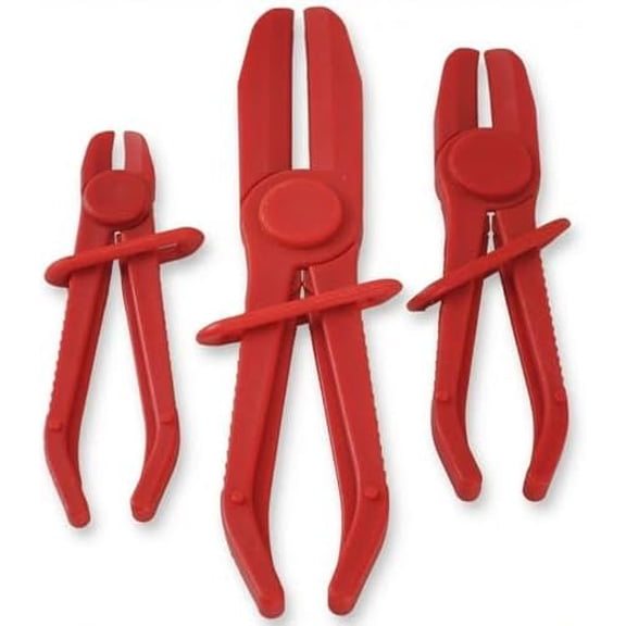 3 count Hose Pinch Off Pliers, Non-Marring Line Clamp Pliers for Automotive Flexible Hoses, Gas Lines, , Lines, Coolant & Radiator