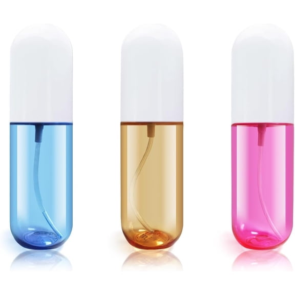 3 count Mini Bottle, 1.9oz Travel Bottles Tsa Approved, Clear Mister Atomizer Travel Size, Pocket Small Bottle for Hair , Toners &