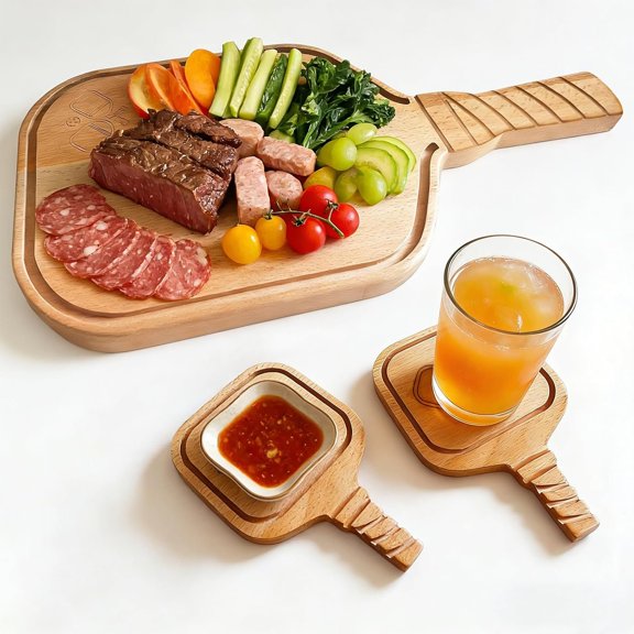3 count Pickleball Charcuterie Board Set with 2 Drink Coasters,Funny Pickleball Gifts for Men and Women, Pickle ball Ideas, Valentine's Day Gifts for Players & Lovers