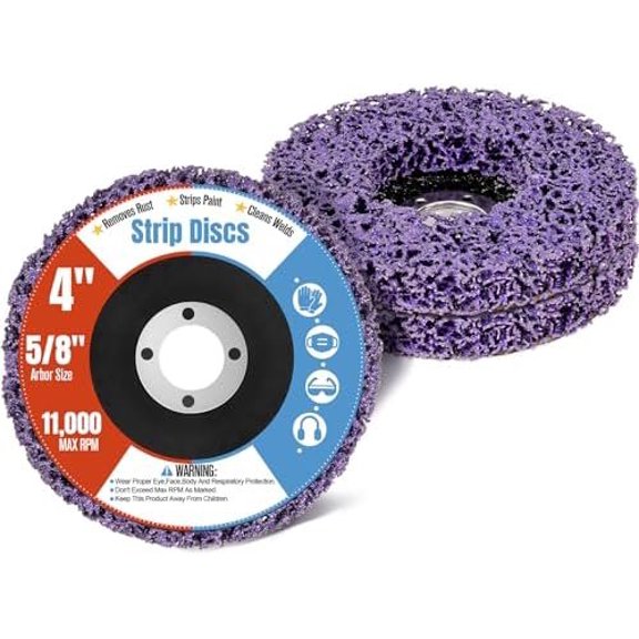 3 count Stripping Discs, 4" x 5/8"  Rust Remover Wheel for Angle , Remove , Coating and Welds Oxidation, Quick Abrasive Discs for Metal and  Stripping ()