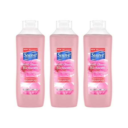 (3 count) Suave Essentials Shampoo Wild Cherry Blossom 30 oz